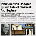 John Simpson Honored by Institute of Classical Architecture