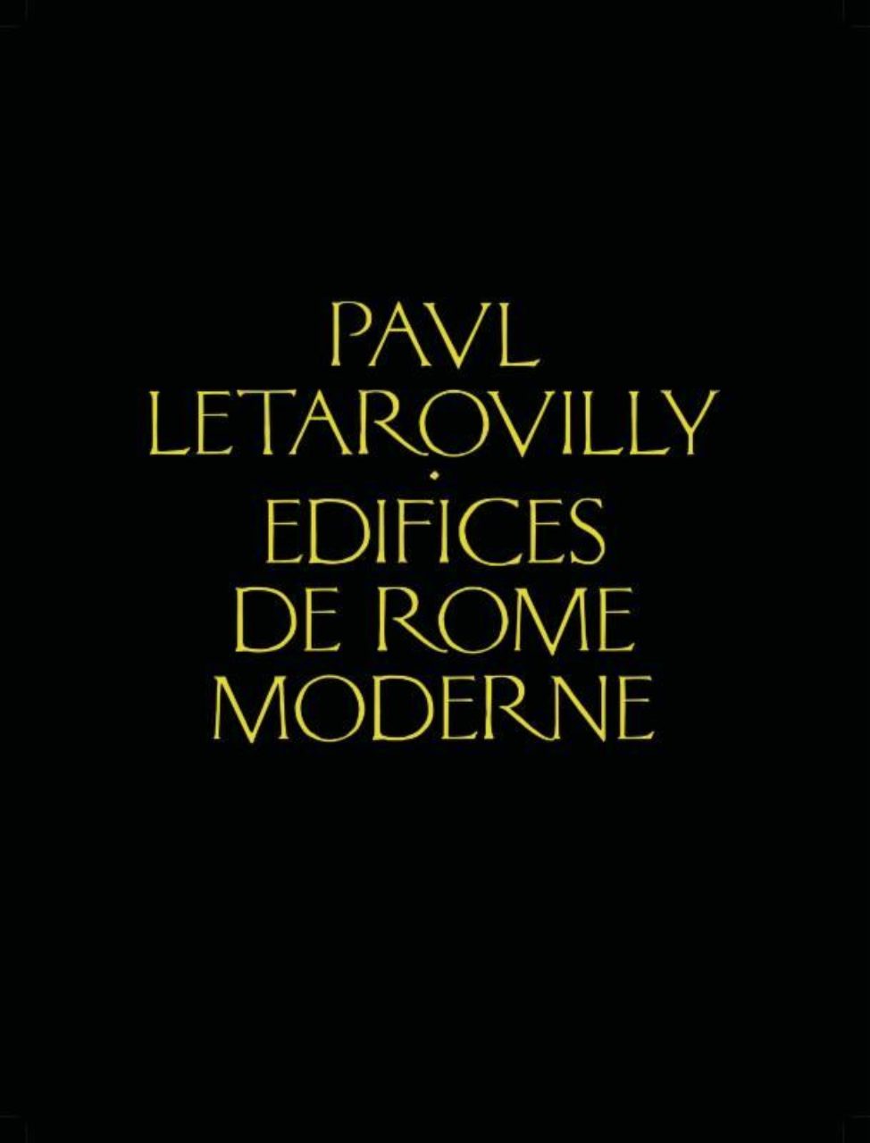 Cover of Letarouilly’s Edifices de Rome Moderne