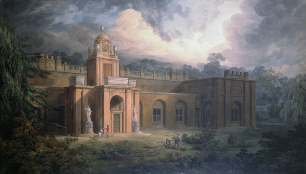 Joseph Michael Gandy, Preliminary Design by Sir John Soane for Dulwich College Picture Gallery: The West Front