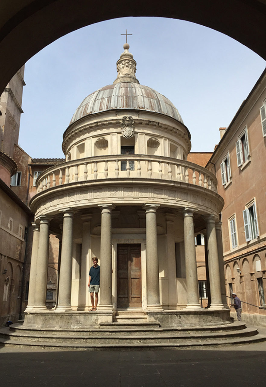 The Tempietto, located in the courtyard of the church of San Pietro in Montorio