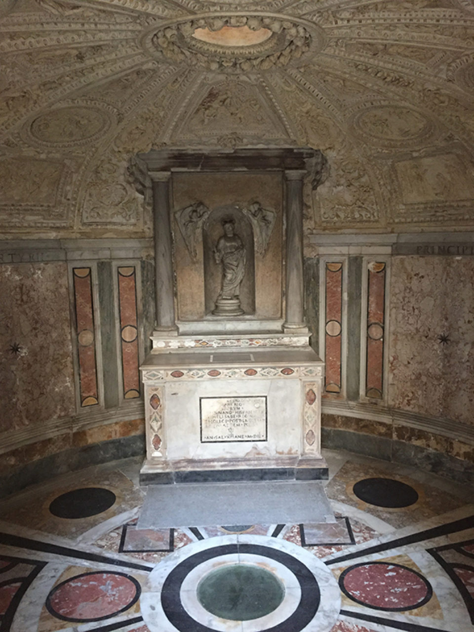 The interior of the Tempietto