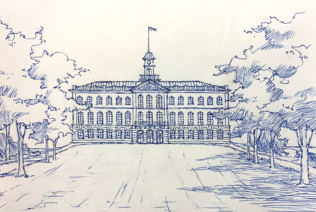 Sketch of Tullgarn Palace by Mark Kline