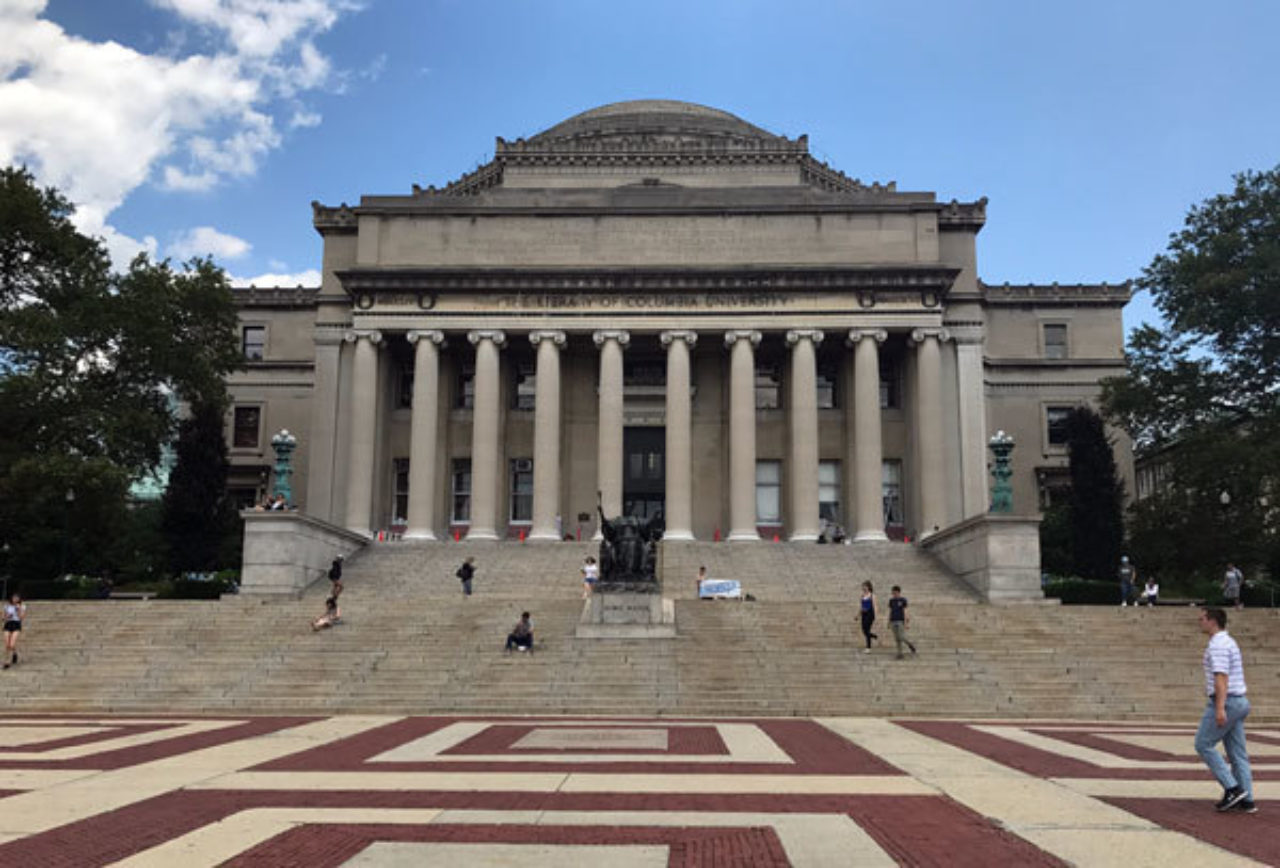 The front facade of the Low Memorial Library