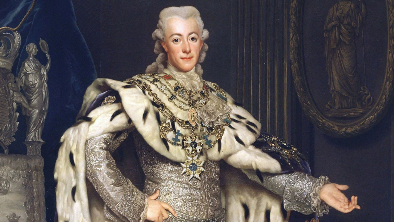 Portrait of Gustav III, King of Sweden (1771-1792), by Alexander Roslin