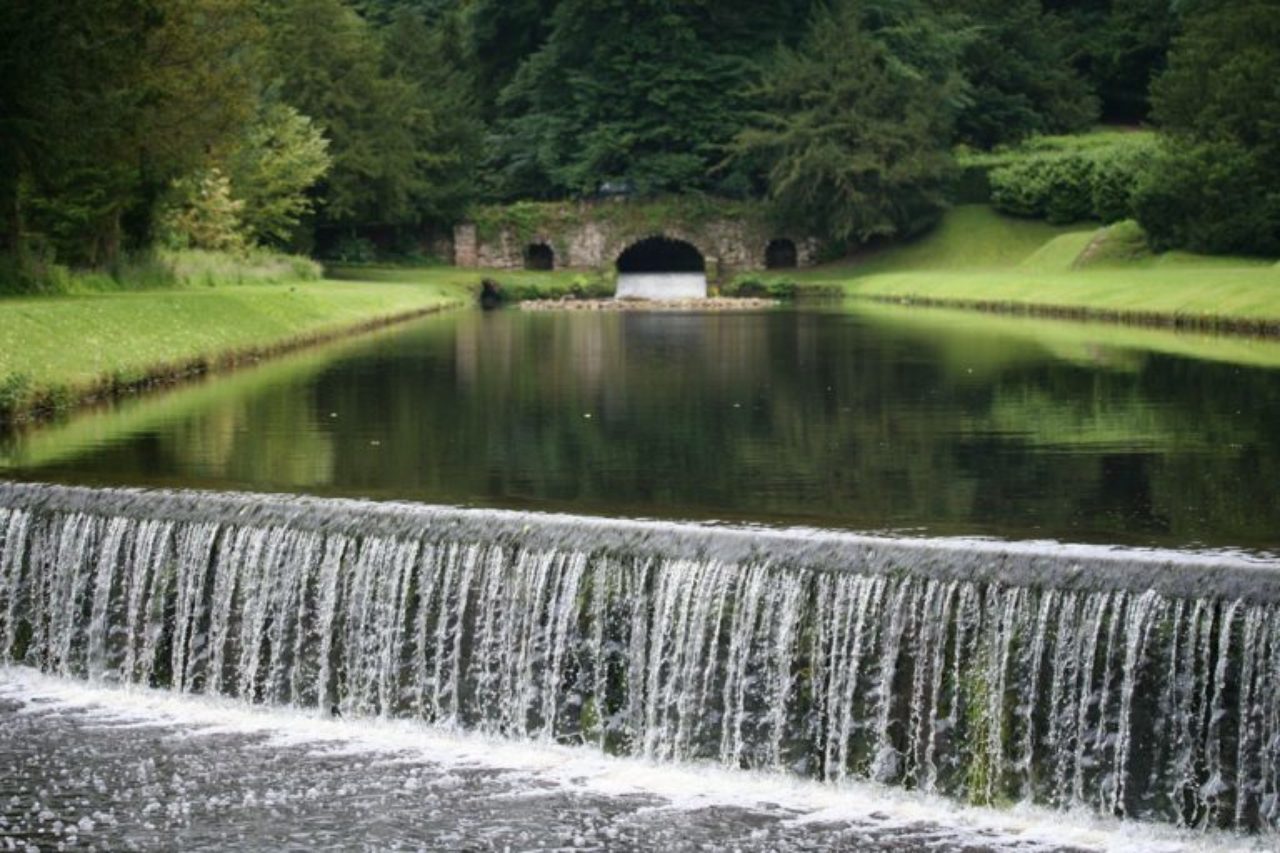 Water gardens at Studley Royal (Image Source: Gardenvisit.com)