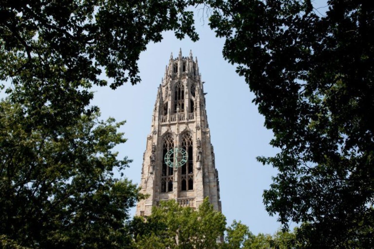 Yale’s iconic Harkness Tower, designed by architect James Gamble Rogers