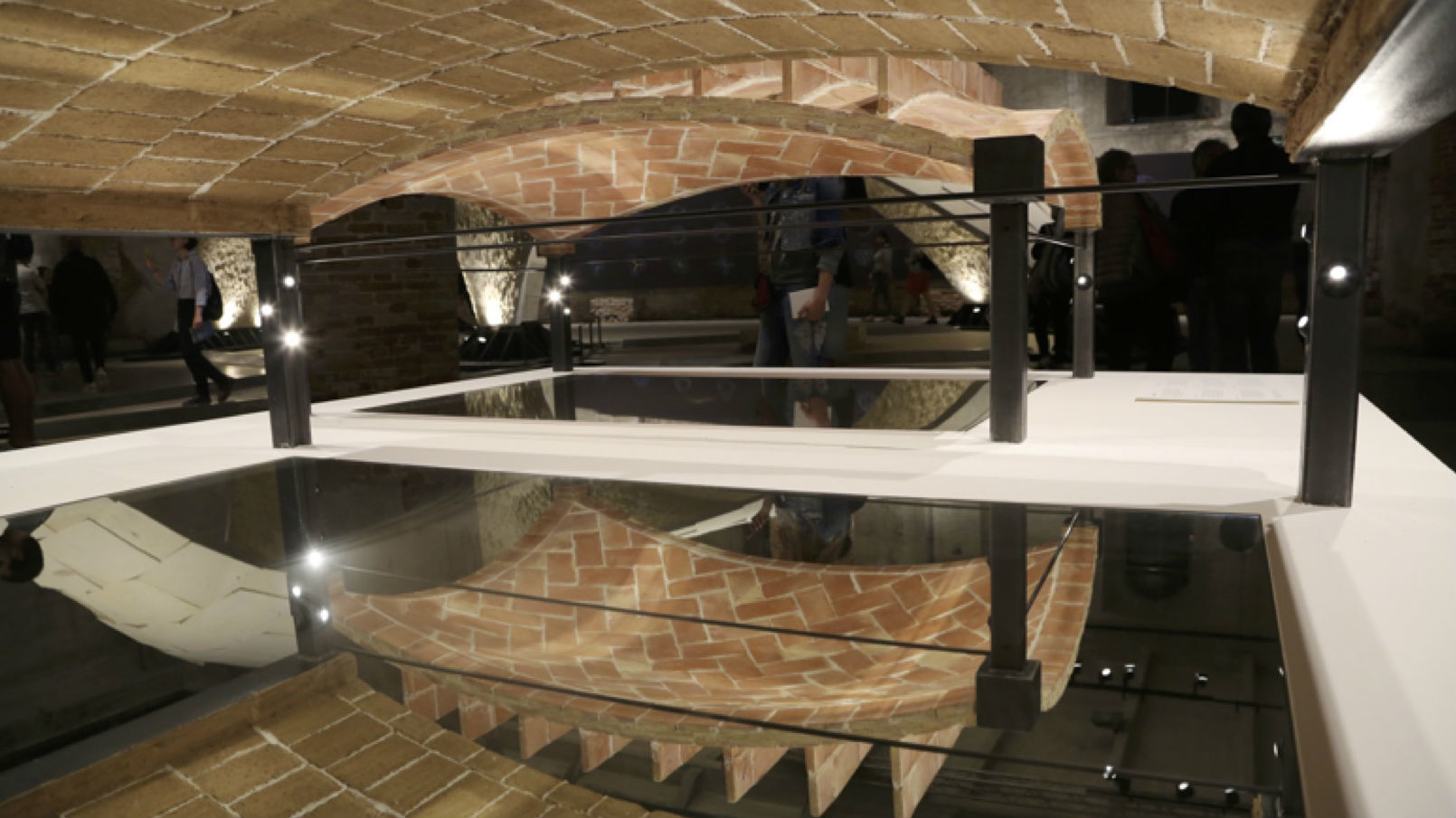 Tile vault floor prototypes from Beyond Bending - exhibition at Venice Biennale 2016