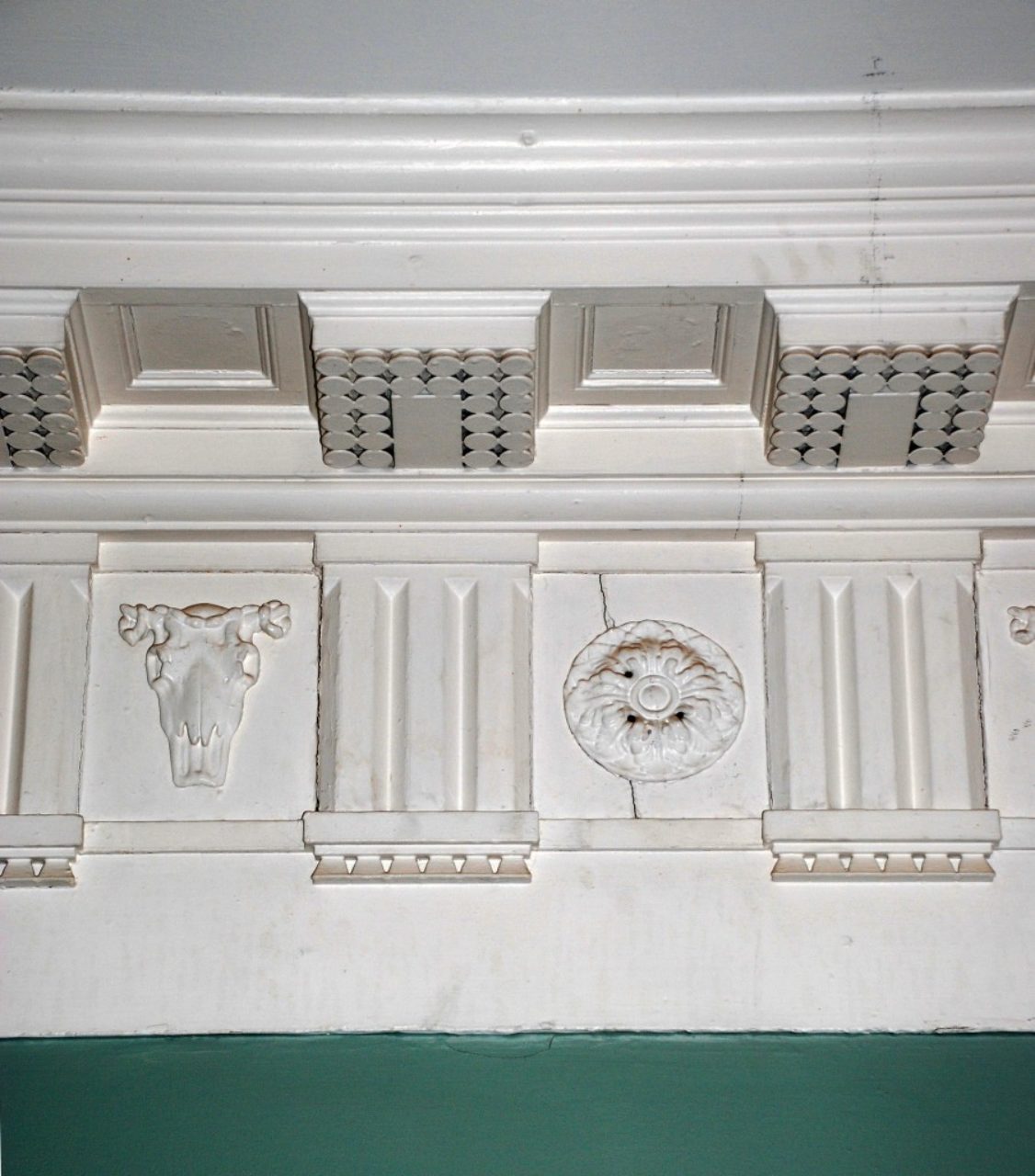 Figure 7, Parlor entablature, Pavilion II, University of Virginia.