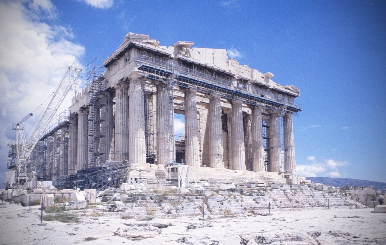 parthenon reconstruction before and after