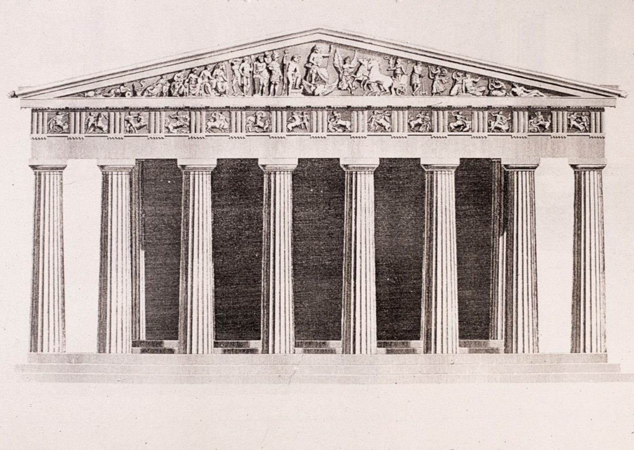 Parthenon restored elevation