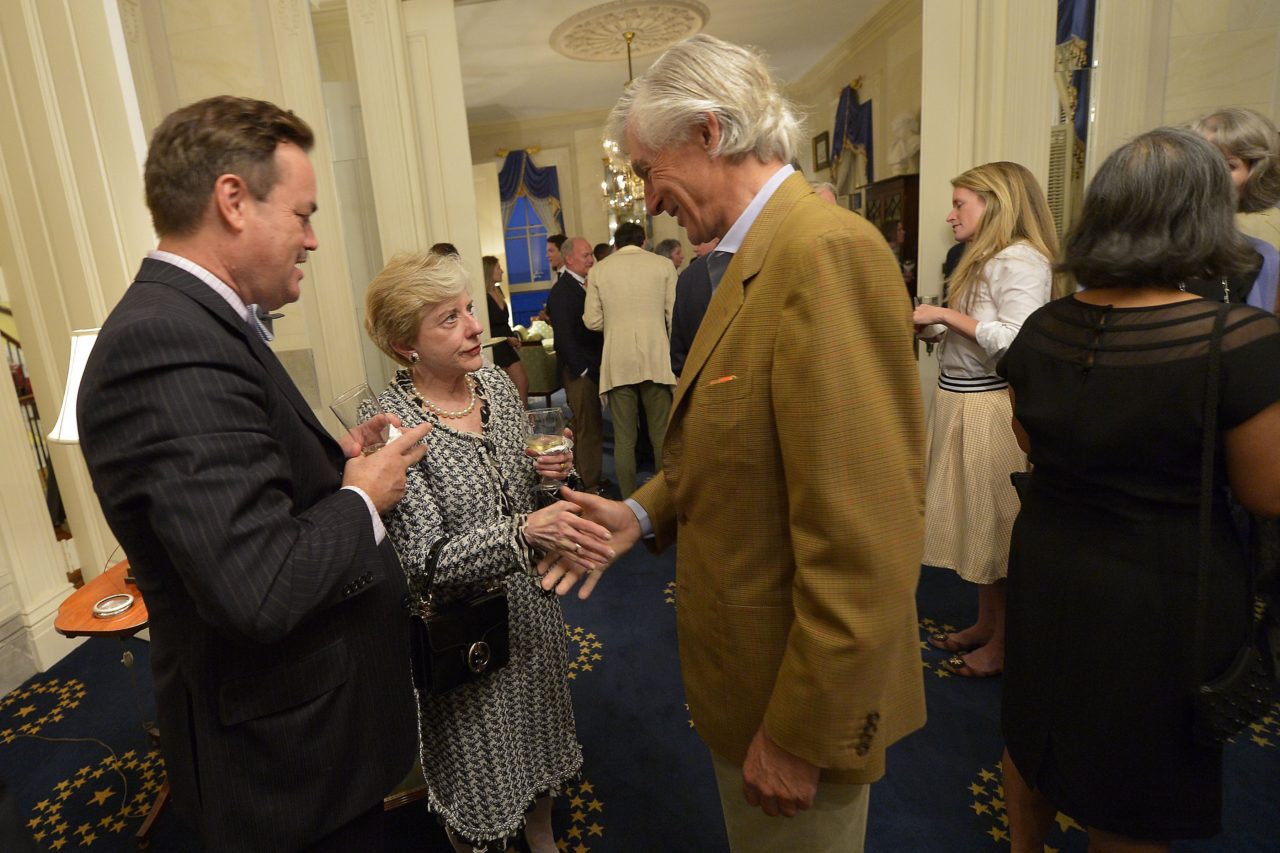 ICAA President Peter Lyden, Bessie Hanahan, Simon Pinniger==The Institute of Classical Architecture & Art Celebrates the Classicist No. 13 with Classical American Homes Preservation Trust==The Roper House, Charleston, SC==©Patrick McMullan==Photo - Grant Halverson/PMC== == ==