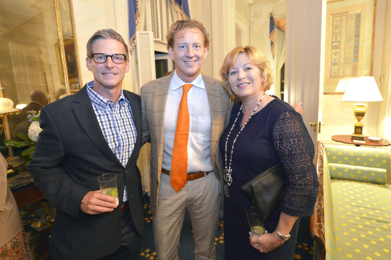 Jeff Howard, Stan Dixon, Laura Howard== The Institute of Classical Architecture & Art Celebrates the Classicist No. 13 with Classical American Homes Preservation Trust== The Roper House, Charleston, SC== ©Patrick McMullan== Photo - Grant Halverson/PMC==