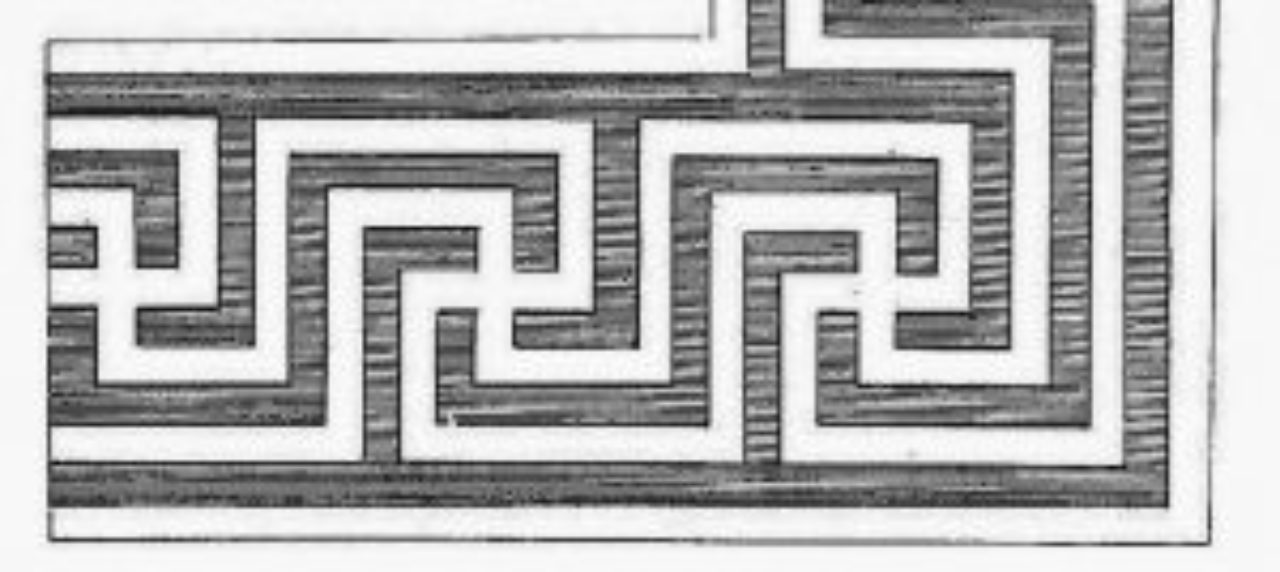 Figure 1: The Complex Greek Meander: Abraham Swan, The British Architect, (1758), Plate LV (detail).