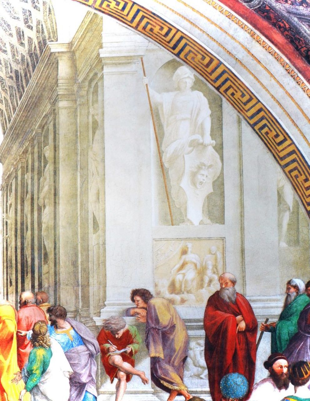 Figure 8: Detail of School of Athens fresco mural; Vatican Museums, Rome (WikiArt.org).